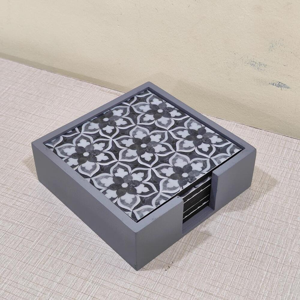 ARCT154 Floral Pattern Coaster Set