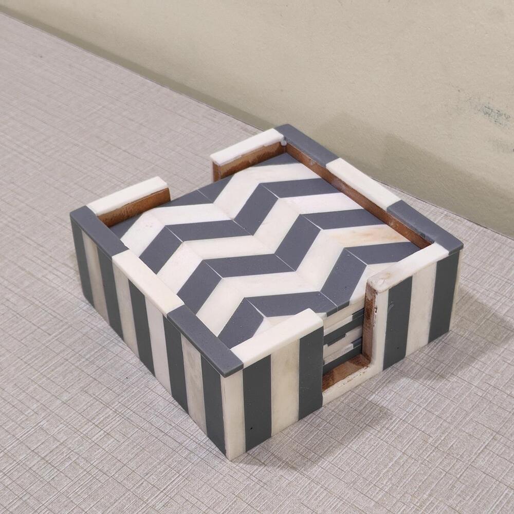 ARCT156 Chevron Pattern Coaster Set