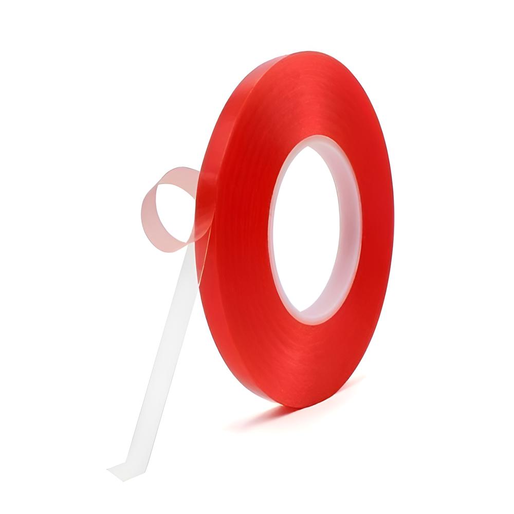 Double Sided Polyester Tape Red Liner - Elongation: 80%