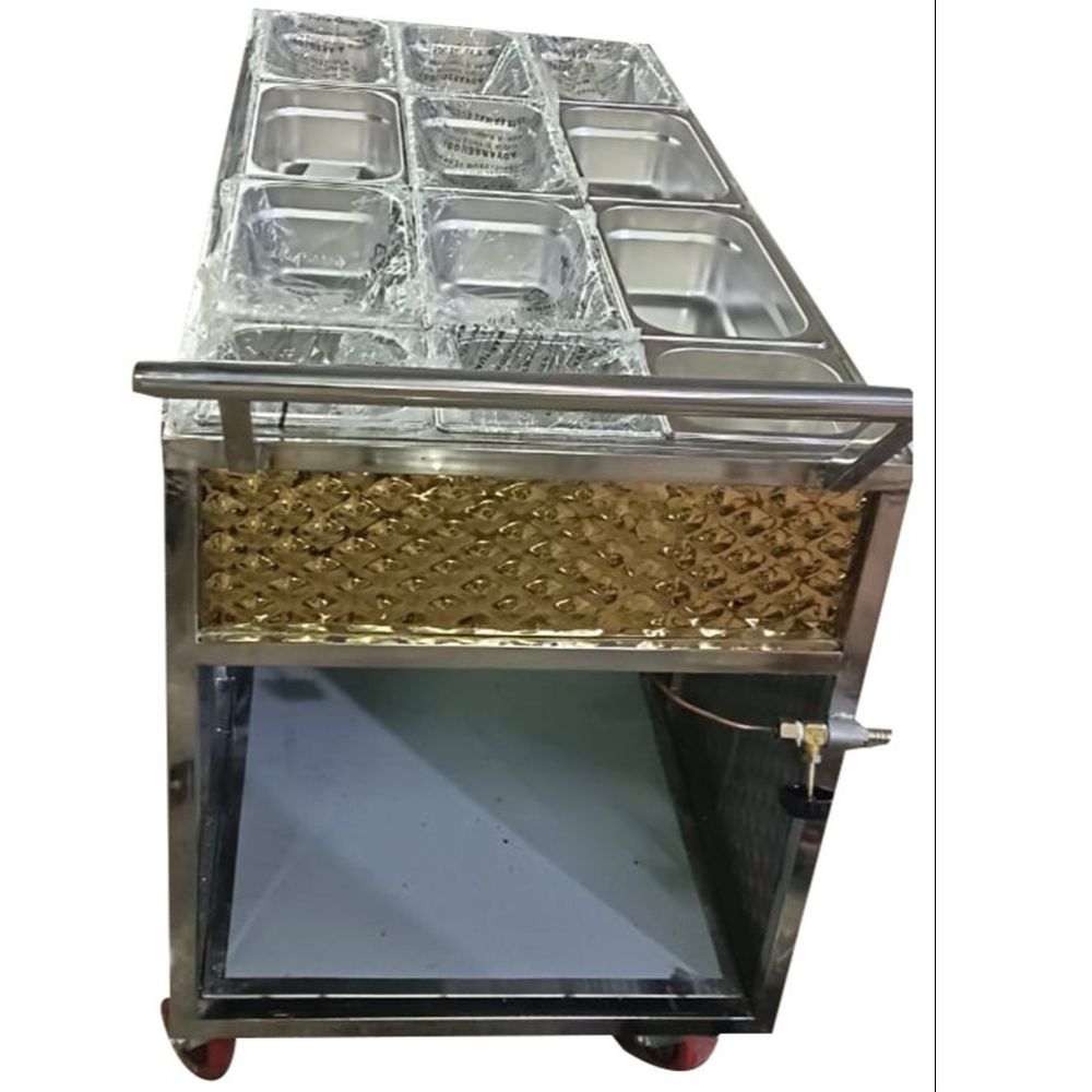 Industrial Grade Stainless Steel Food Trolley with Smooth Rolling Castors