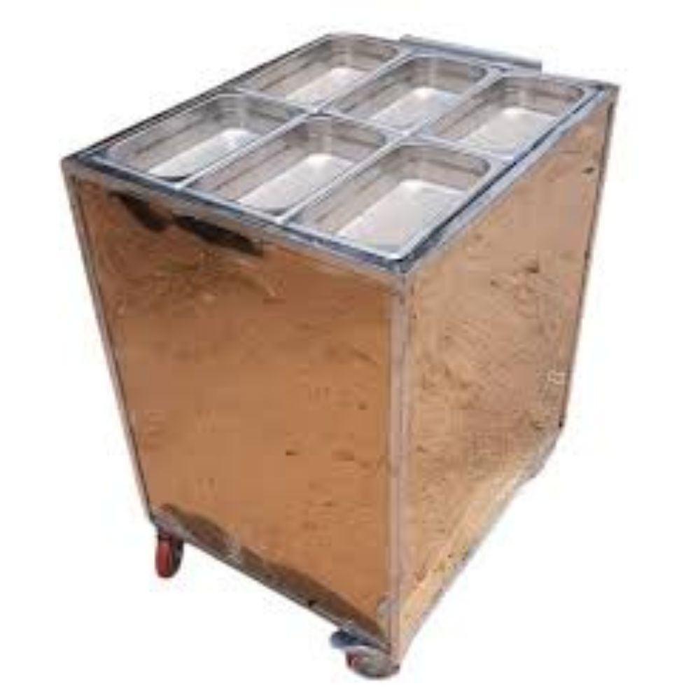 Industrial Grade Stainless Steel Food Trolley with Smooth Rolling Castors