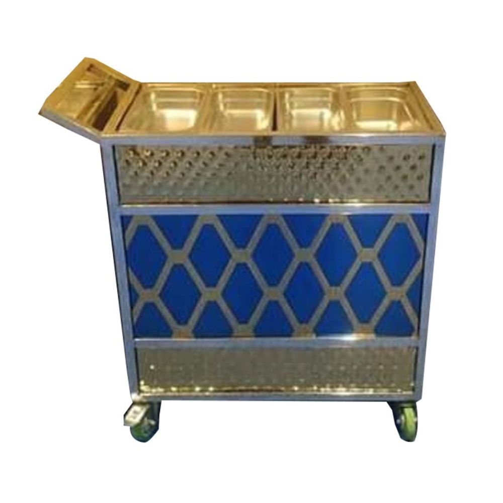 Professional Stainless Steel Kitchen Trolley for Food Serving and Storage