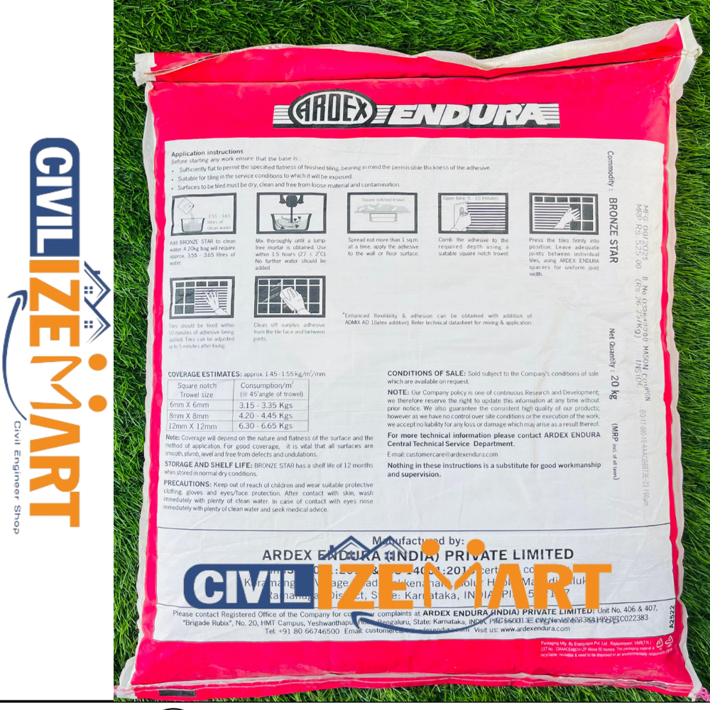 Bronze Star Tile Adhesive - Feature: High Bond Strength