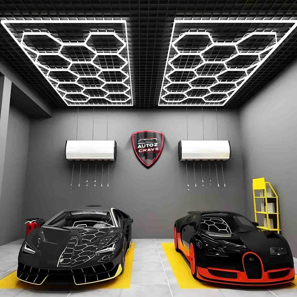 Hexagon Studio Light (Best Hexagon Led Ceiling Light) - Color: Black Body With White Diffuser