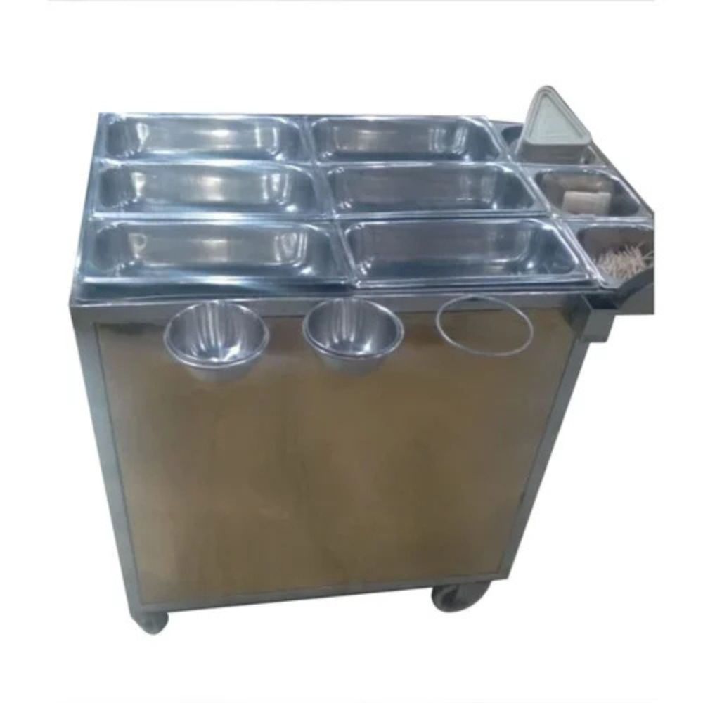 Stainless Steel Food Service Cart for Hotels, Cafes and Catering Businesses