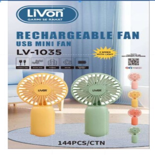 Livon LV- 1035 Rechargeable USB Mini Fan