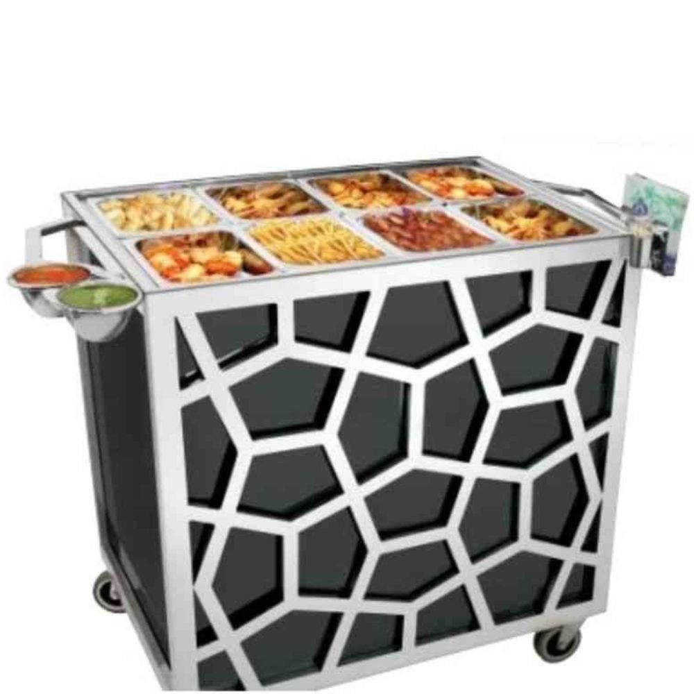 Heavy Duty Stainless Steel Food Trolley for Industrial Kitchen Use