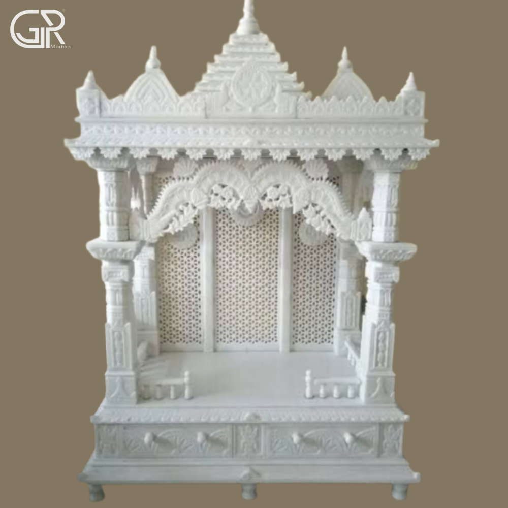 Pure White Makrana marble temple