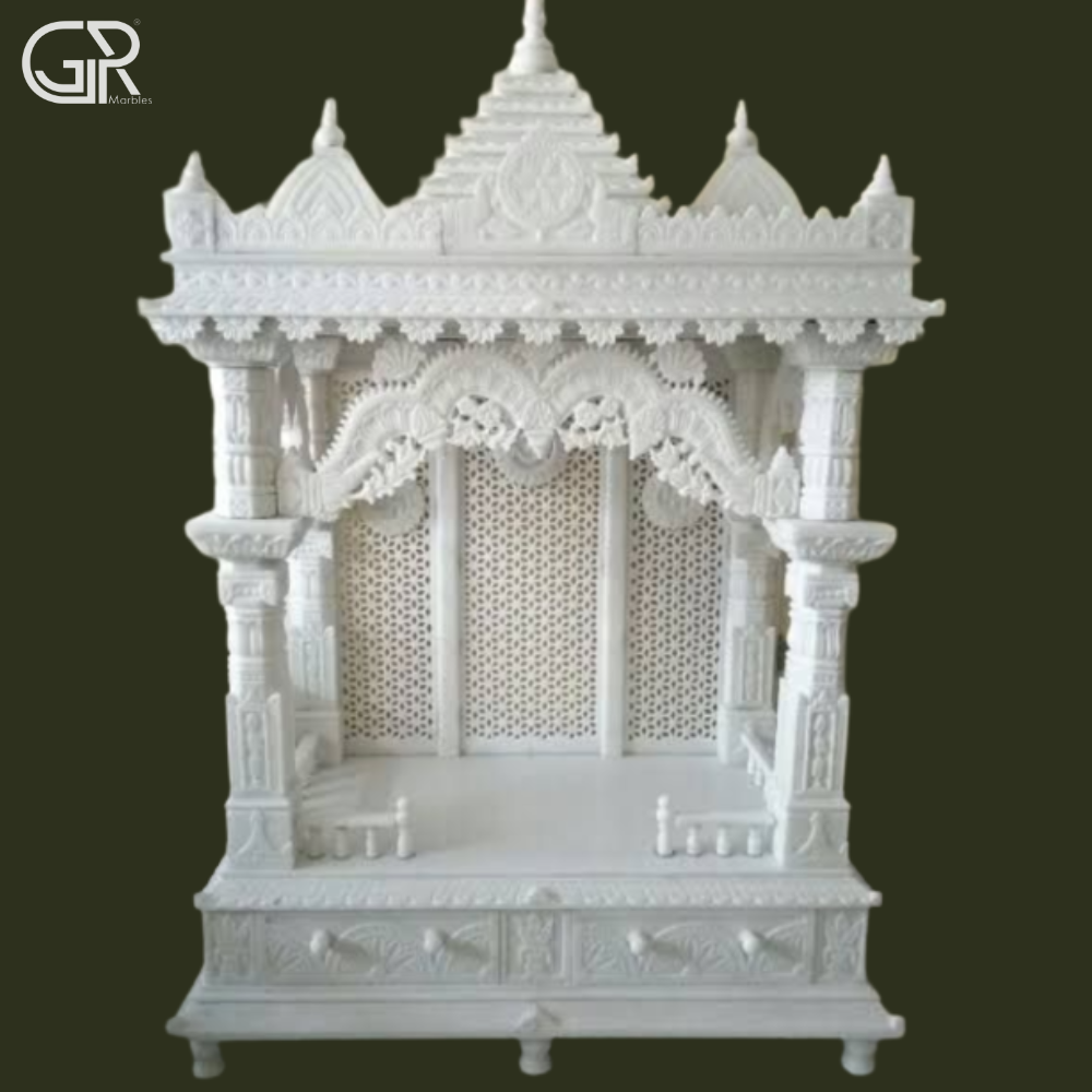 Pure White Makrana marble temple