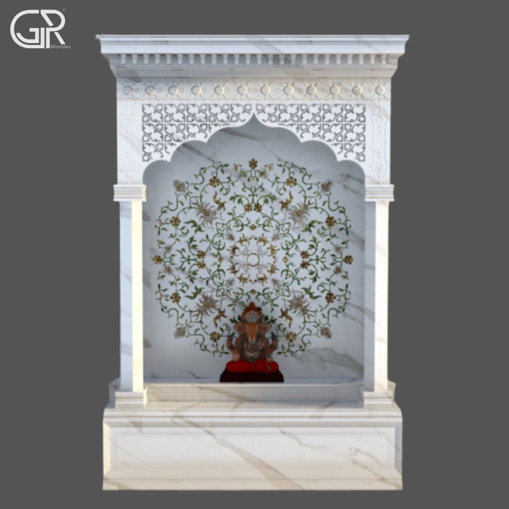 Beautiful painted Marble Mandir