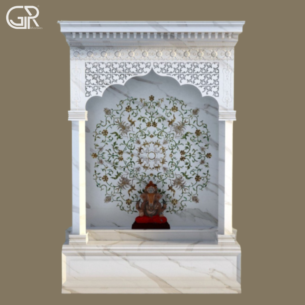 Beautiful painted Marble Mandir