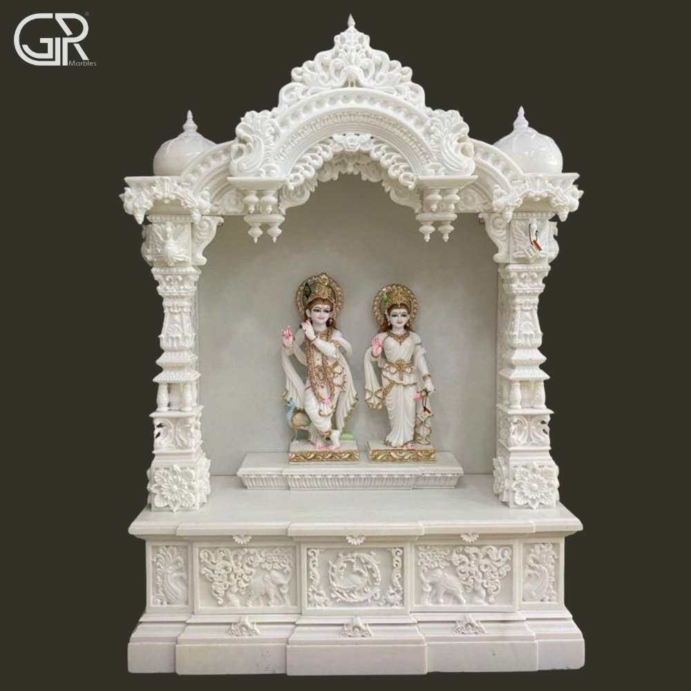 Makrana Pure White Marble Temple