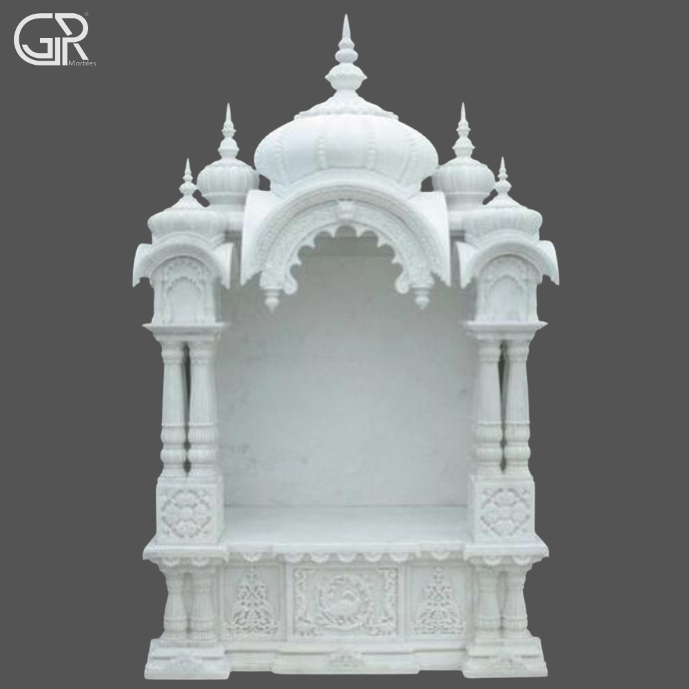 Polished Marble Home Temple - Assembly: No Assembly Required