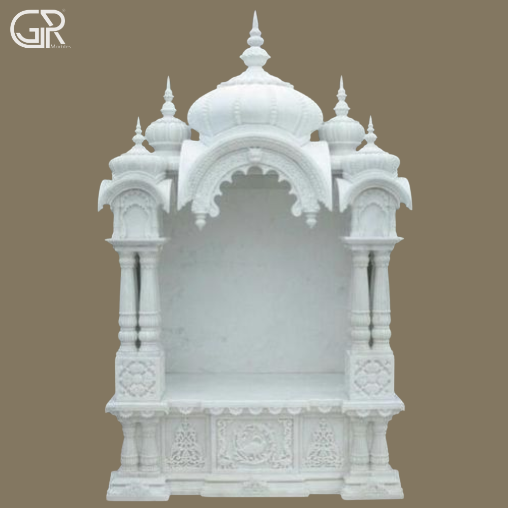 Polished Marble Home Temple - Assembly: No Assembly Required