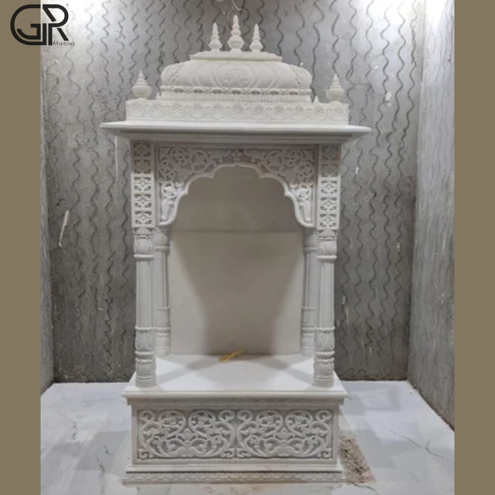 Pure White Marble Temple - Hardness: High