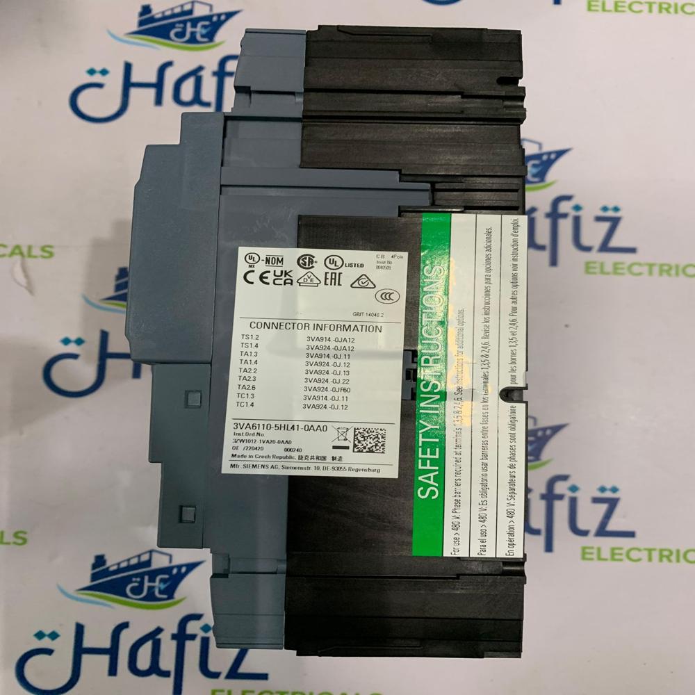 SIEMENS 3VA6110-5HL41-0AA0 CIRCUIT BREAKER 