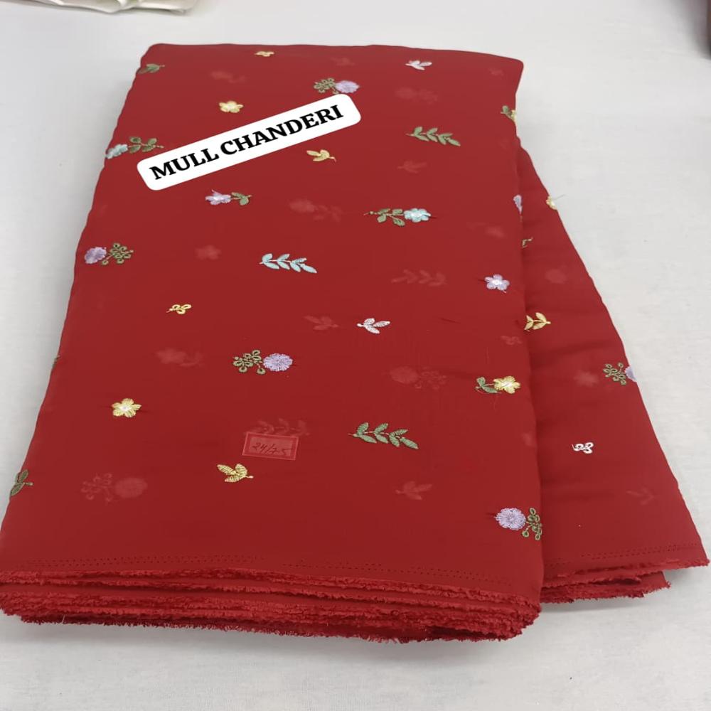 Mul Chanderi Fabric - Color: Multicolors