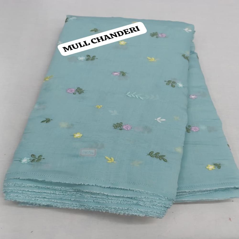 Mul Chanderi Fabric - Color: Multicolors