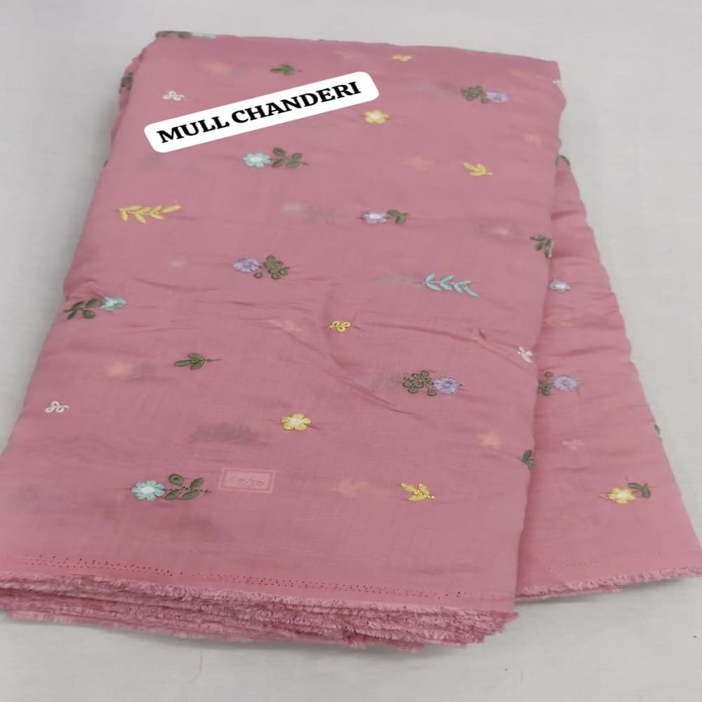 Mul Chanderi Fabric - Color: Multicolors