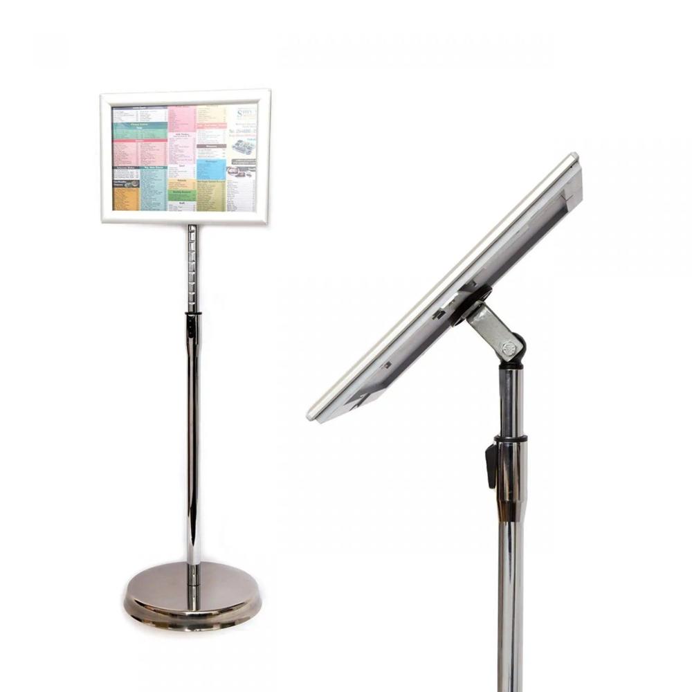 Multipurpose Telescopic Floor Poster Stand Size A4 - Color: Transparent