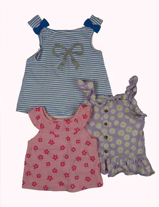 G22180 Girls Printed Tops Assorted - Age Group: 12