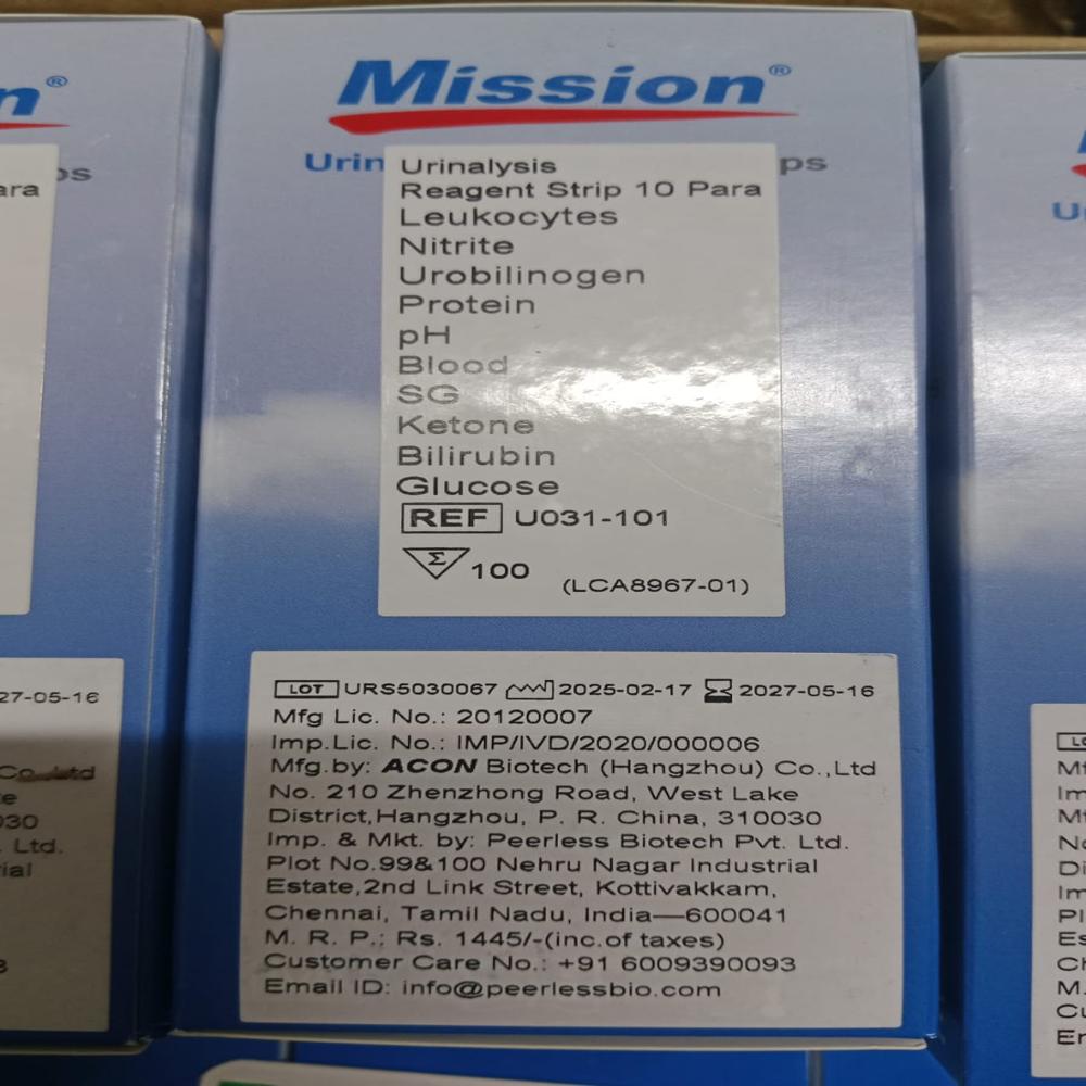 mission urine strips 10p