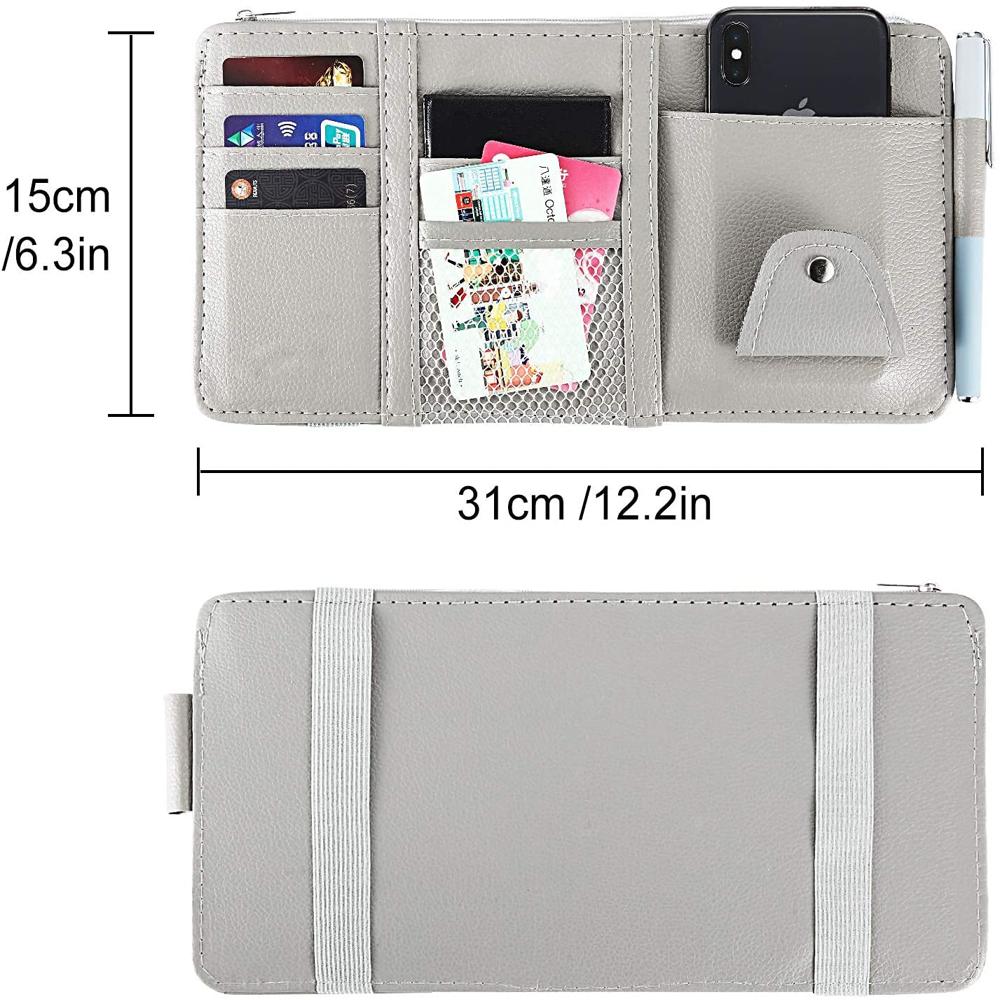 Car Visor Organizer with Zipper