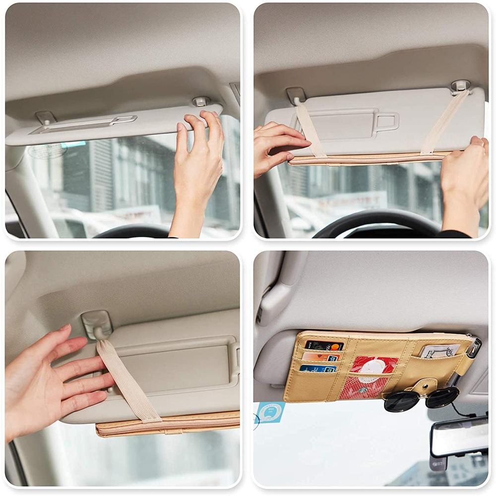 Car Visor Organizer with Zipper