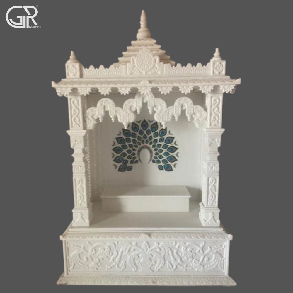 Polishing White Marble Temple