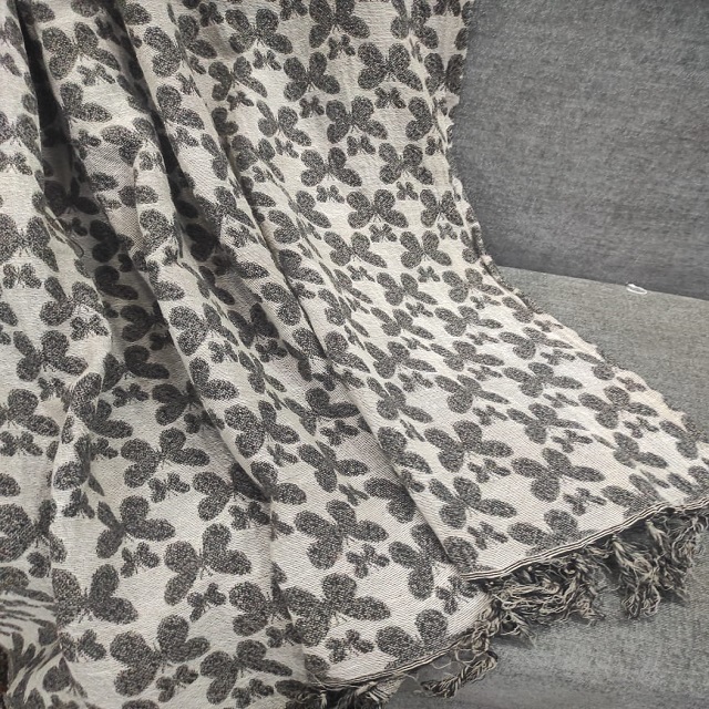 Butterfly polyester cotton throw