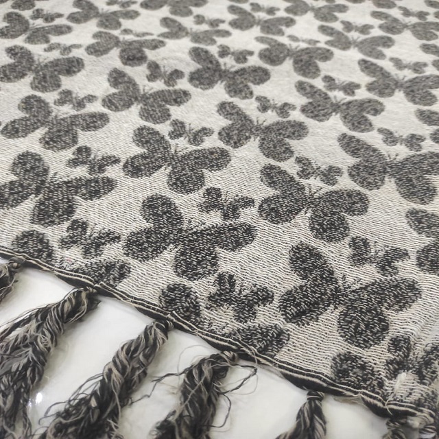 Butterfly Polyester Cotton Throw - Feature: Shrink-resistant