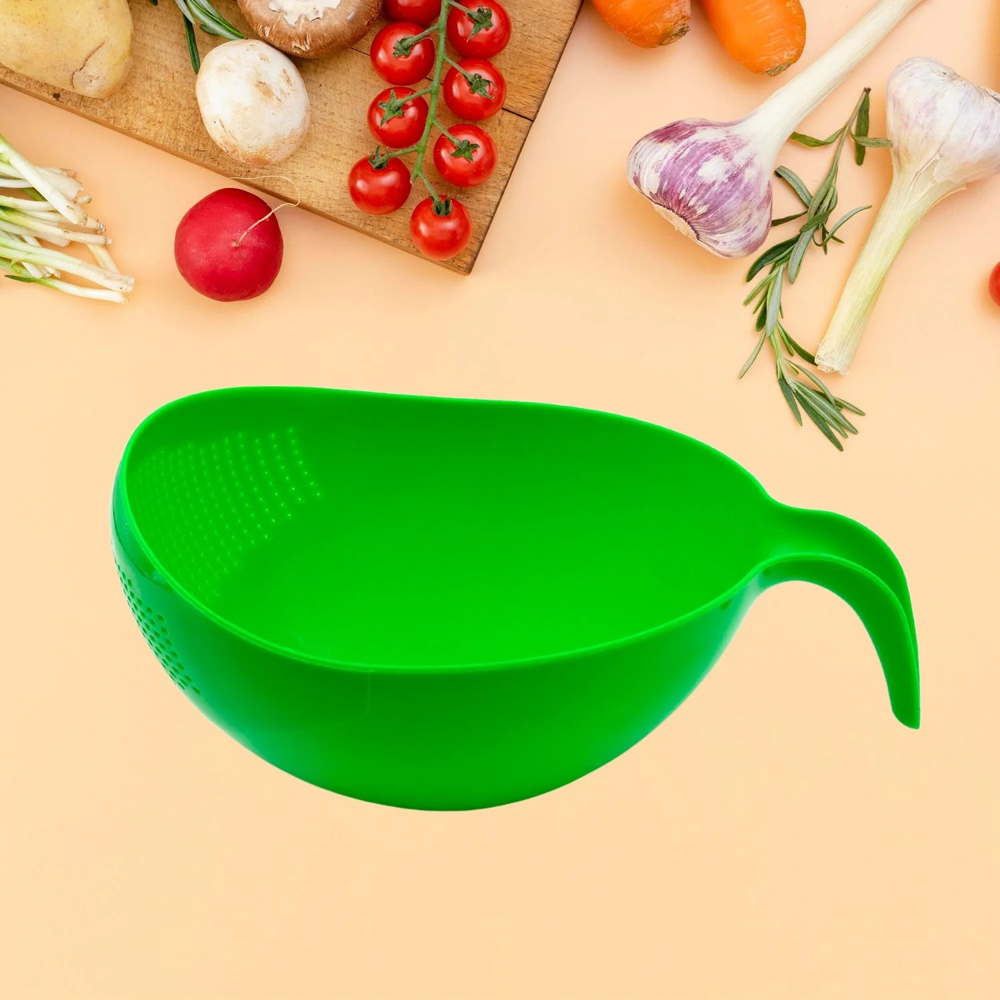 Rice Bowl Thick Drain Basket with Handle (0156)