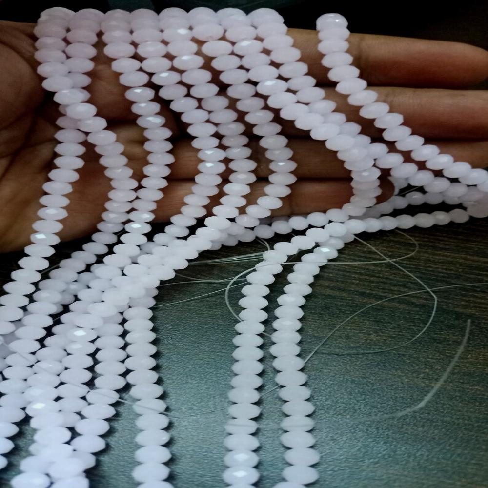 Rose Quartz 6mm Rondelle Faceted Beads Pink Hydro Quartz Beads sold Per Strand of 100 pcs