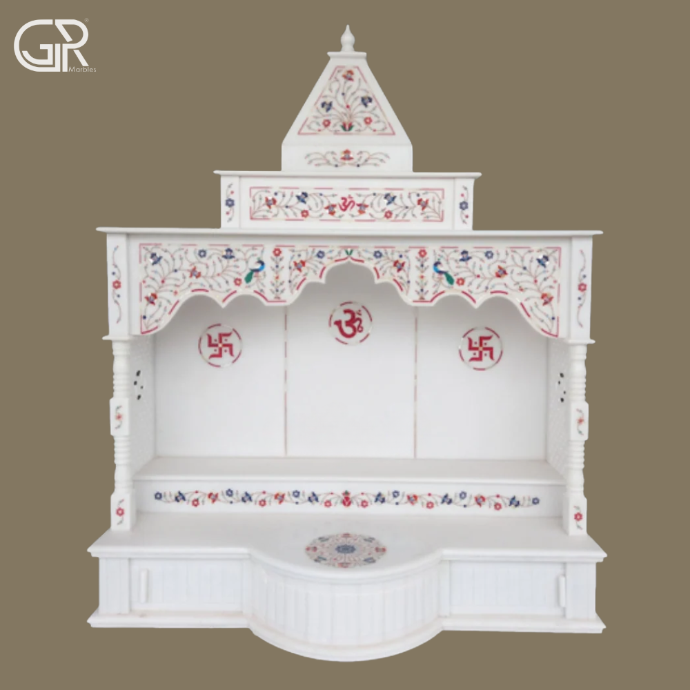 White Makrana marble mandir