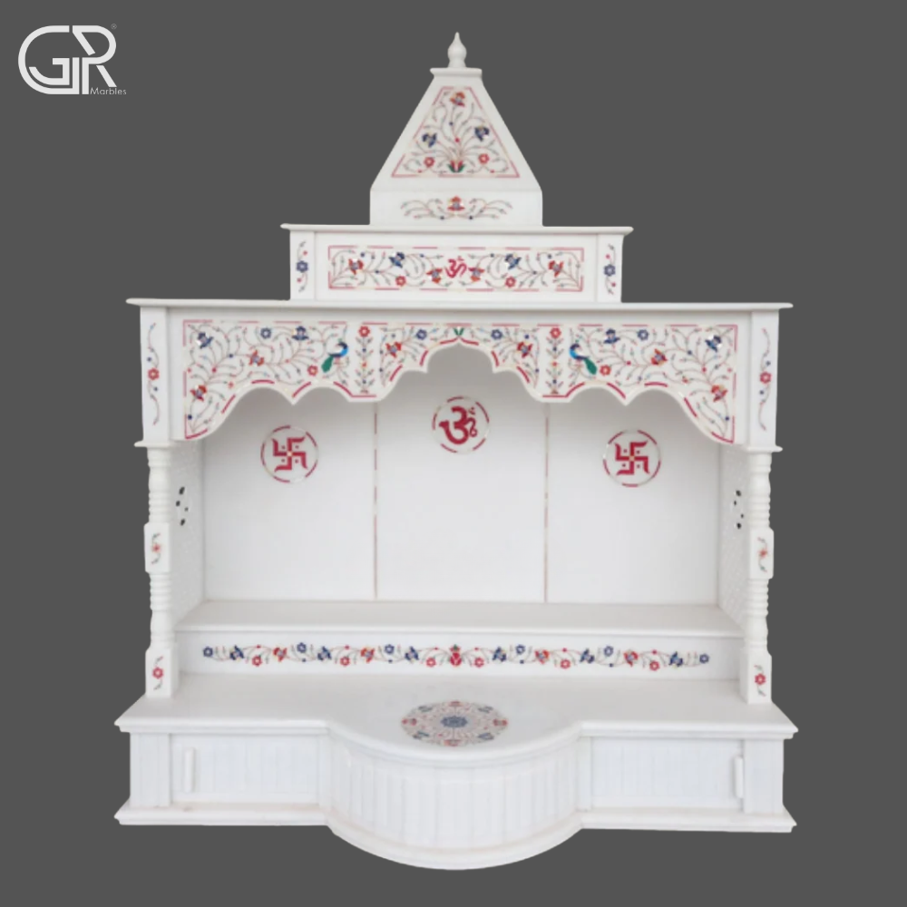 White Makrana marble mandir