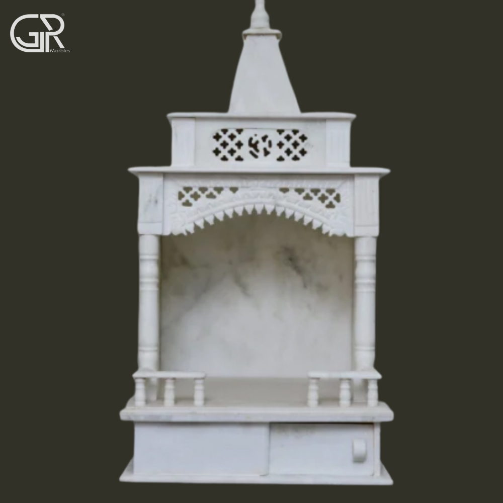 Carved White Marble Temple - Hardness: High