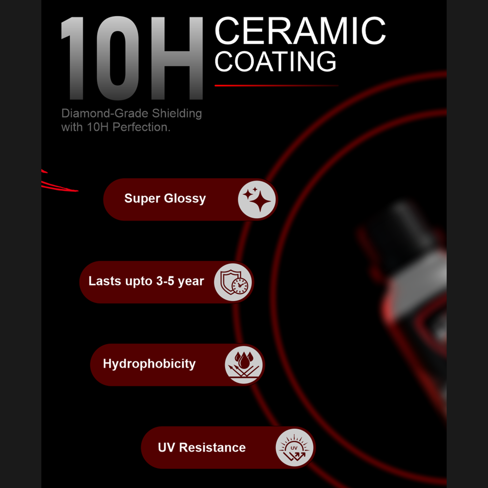 AUTOZCRAVE 10H Ceramic Coating for Car - Best Ceramic Coating for Cars | Maximum Gloss & Hydrophobic Protection