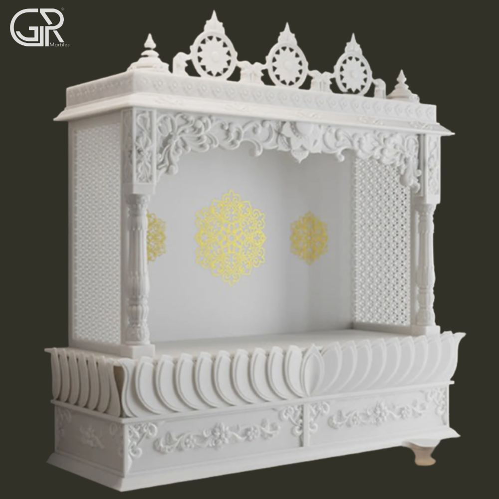 Lovely Makrana carved marble mandir