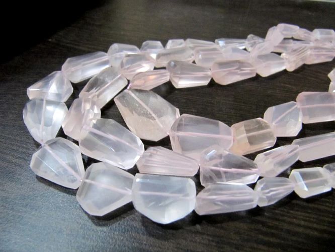 Natural Rose Quartz Nugget beads Tumbled Size 8x10mm to 16x22mm Strand 8 inches Long