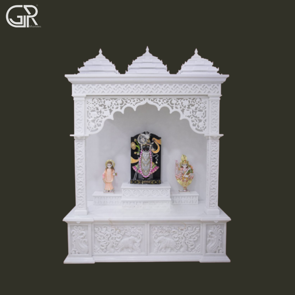 Marble Carved Pooja Temple