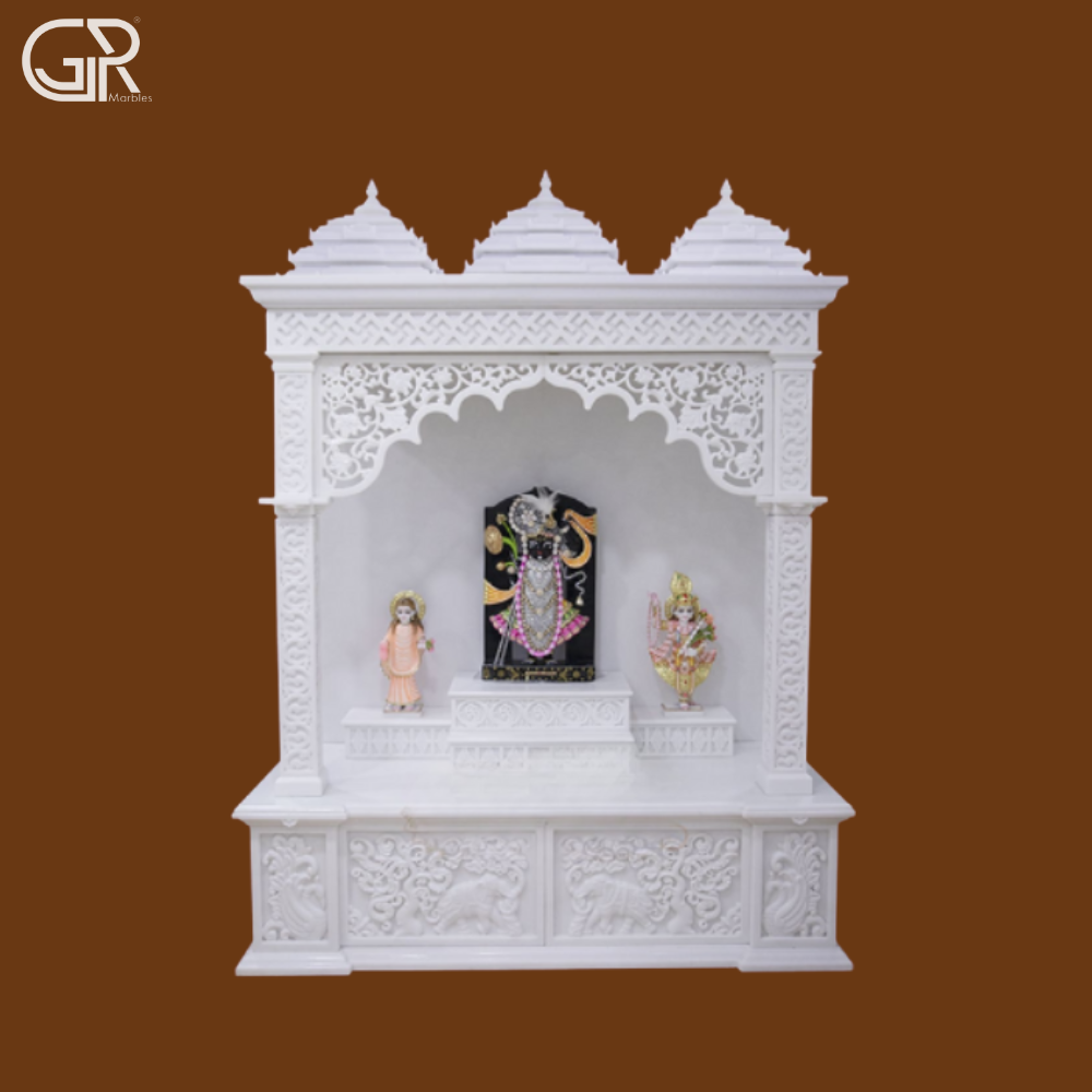 Marble Carved Pooja Temple