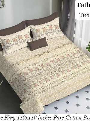 Pure cotton king size bedsheet size