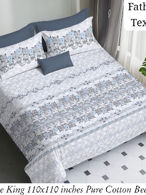 Pure cotton king size bedsheet size