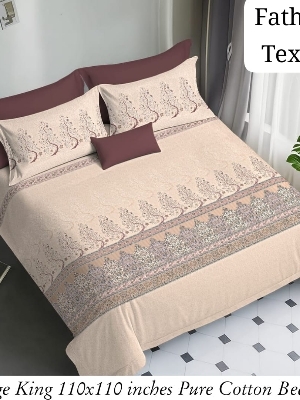 Pure cotton king size bedsheet size