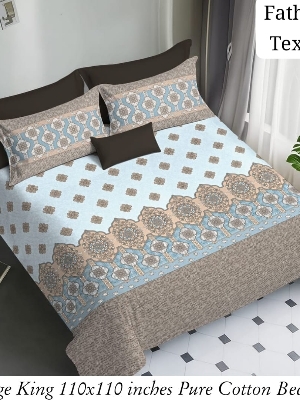 Pure cotton king size bedsheet size