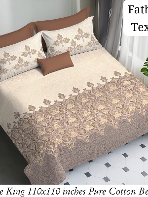 Pure cotton king size bedsheet size