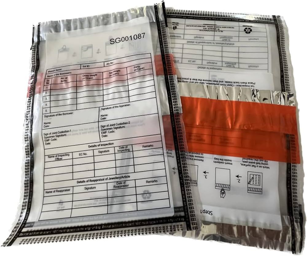 Cheque Book Envelope Bags