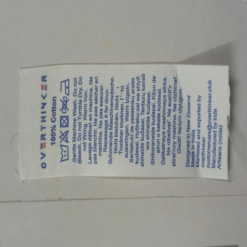 Satin Wash Care Labels - Coating Type: Soft