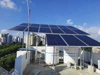 2kw Solar Power Plant - Polycrystalline Silicon, 2100x1050x35mm, Blue/silver | Weather Resistant, Automatic Switch, Remote Monitoring