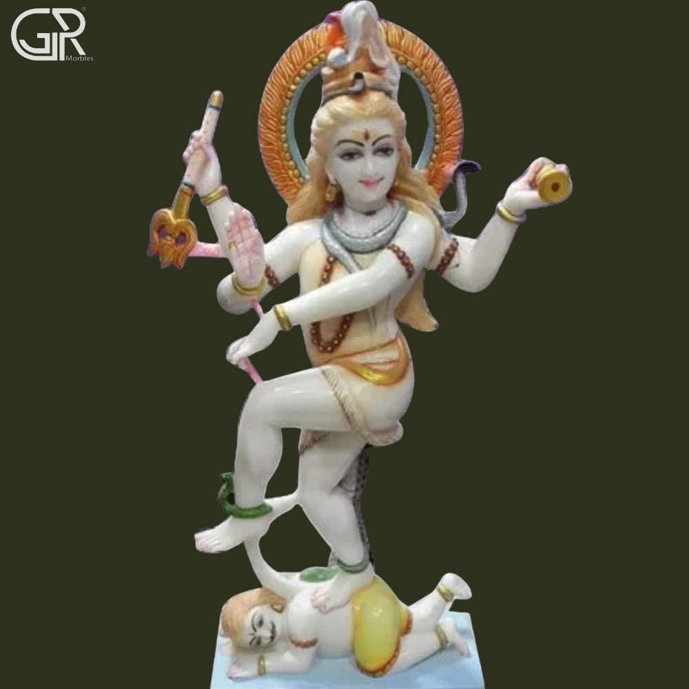 Marble Shiv Tandav Statue